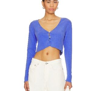 Tularosa Sylvie Crop Top in Ocean Blue